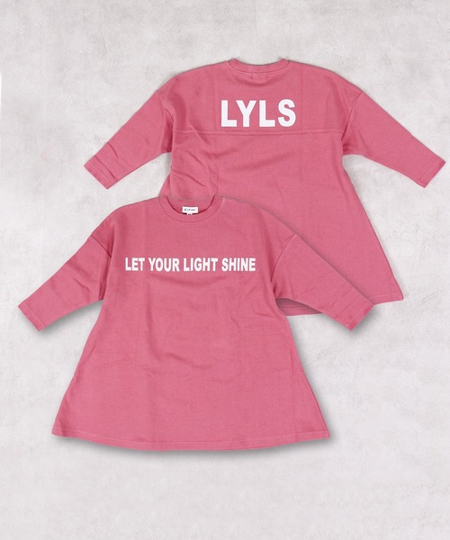 LSP WOW（エルエスピーワオ）の「【LSP WOW!】裏毛BIGプリントワンピース（ワンピース・キッズ・チャコール/ベージュ/ラベンダー/ピンク・120/110/100/90/80/130）」の13枚目の写真