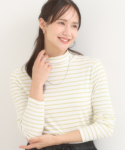 DRESKIP（ドレスキップ）の「【S-LL/吸湿発熱】なめらかとろみ インナータートル（Tシャツ/カットソー・レディース・ブラック/オレンジ/オフホワイト/ブルー/ブラック系2/イエロー系2/ダークブラウン・02/03/04/01）」の6枚目の写真