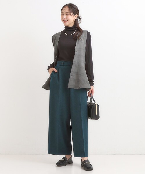 DRESKIP（ドレスキップ）の「【S-LL/吸湿発熱】なめらかとろみ インナータートル（Tシャツ/カットソー・レディース・ブラック/オレンジ/オフホワイト/ブルー/ブラック系2/イエロー系2/ダークブラウン・02/03/04/01）」の14枚目の写真