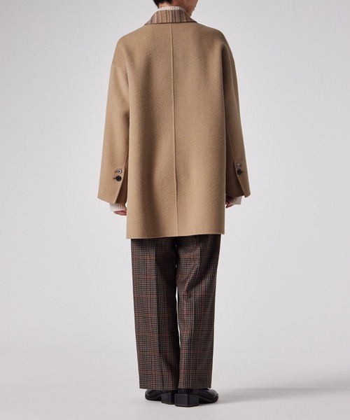 Paul Smith(ポールスミス)の「ウィメンズ シグネチャーストライプ ダブルフェイス コート / 255053 JK245N(ピーコート・レディース・キャメル・40/38)」の9枚目の写真