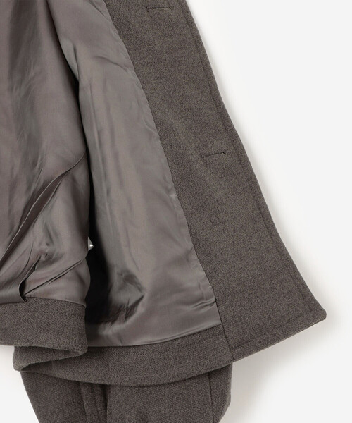 ORCIVAL(オーシバル)の「ORCIVAL | ブリティッシュツイード ノーカラーブルゾン WOMEN(ノーカラージャケット・レディース・ダークネイビー/ブラウン・1)」の5枚目の写真