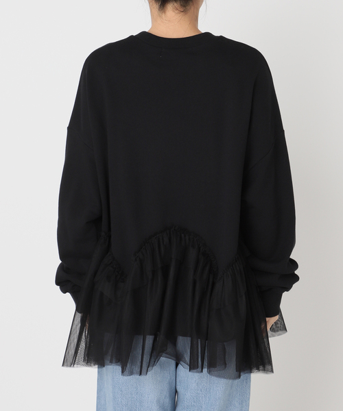BLACK チュールフリルスウェット（スウェット）｜IENA（イエナ）の