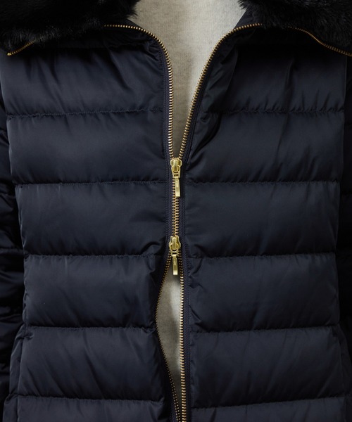 ROPE'(ロペ)の「サテンロング丈ダウンコート/イージーケア(ダウンジャケット/コート・レディース・ネイビー/ブラック・36/38)」の22枚目の写真