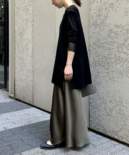 SLOBE IENA(スローブイエナ)の「《WEB限定/追加2》ダブルフェイスニットベスト(ベスト・レディース・ブラック/チャコールグレー・FREE)」の19枚目の写真