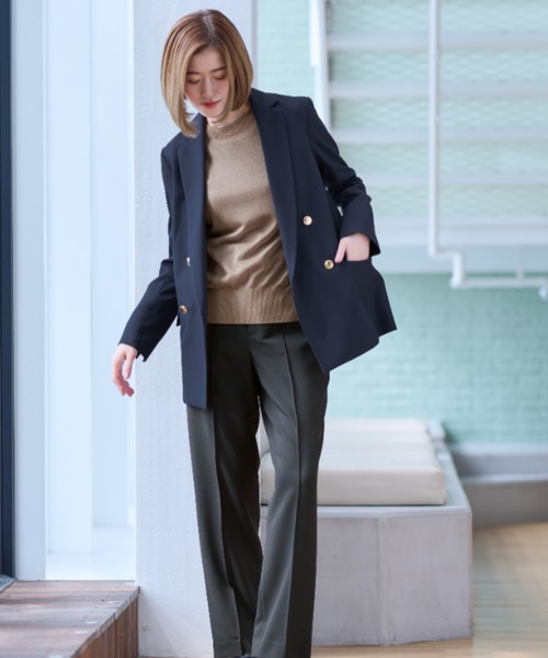 AOYAMA（アオヤマ）の「【紺ブレ／ONOFF活躍】4ボタンダブルジャケット