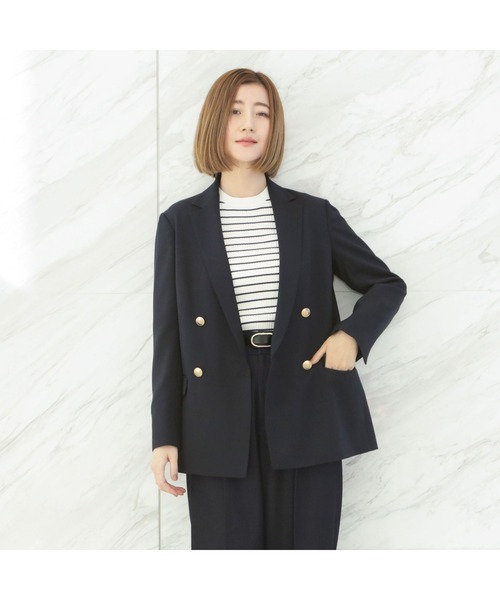 新品未使用✨グレディブリリアン 紺ブレ テーラードジャケット 金ボタン 38 Gready Brilliant（グレディブリリアン）の「金ボタンダブルテーラード