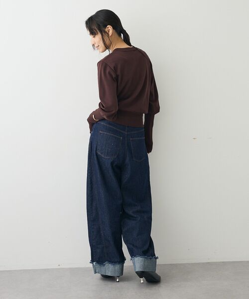 CRAFT STANDARD BOUTIQUE（クラフトスタンダードブティック）の「ロング袖リブコンパクトニットカーディガン（カーディガン/ボレロ・レディース・ブラック/ブラウン/イエロー・FREE）」の18枚目の写真