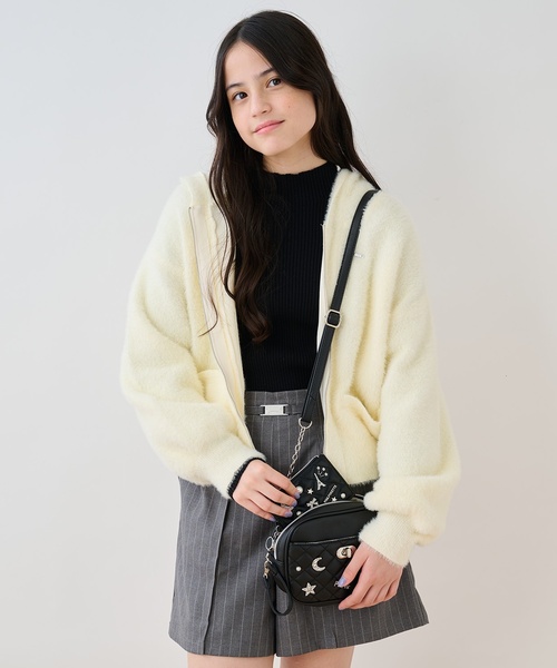 pom ponette junior(ポンポネットジュニア)の「キルトモチーフミニショルダー(ショルダーバッグ・キッズ・ブラック/オフホワイト・F)」の16枚目の写真