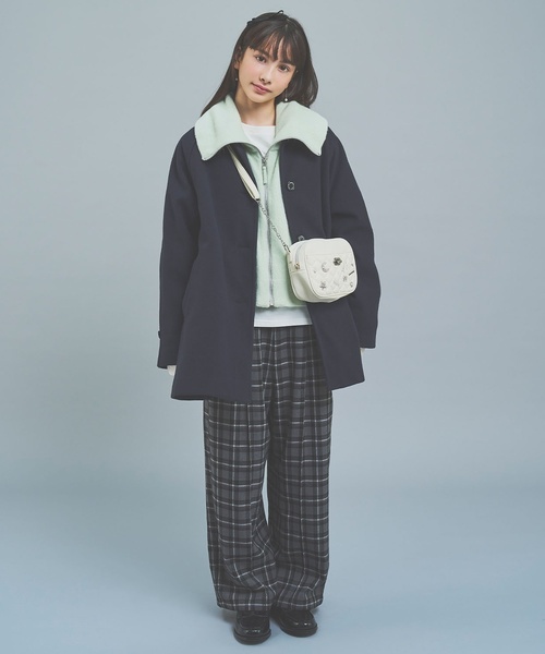 pom ponette junior(ポンポネットジュニア)の「キルトモチーフミニショルダー(ショルダーバッグ・キッズ・ブラック/オフホワイト・F)」の6枚目の写真
