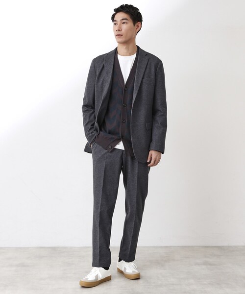 THE SHOP TK （ザ ショップ ティーケー ）の「起毛TRジャージスラックス【洗濯機OK／ストレッチ／セットアップ可】（その他パンツ・メンズ・ネイビー系1/ブルー系その他/ダークブラウン系1・02/03/04/01）」の6枚目の写真