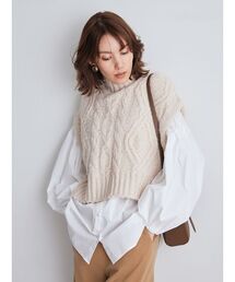 Mila Owen | 【セットアイテム】ケーブルベストシャツレイヤードSET(シャツ/ブラウス)