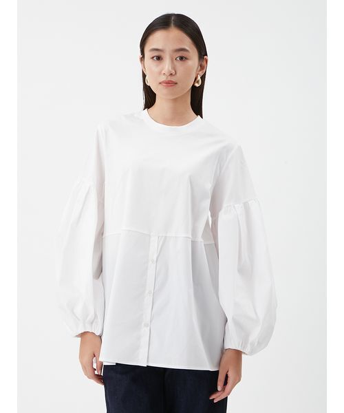 ミラオーウェン　【セットアイテム】ケーブルベストシャツレイヤードSET セットアイテム】ケーブルベストシャツレイヤードSET（シャツ/ブラウス