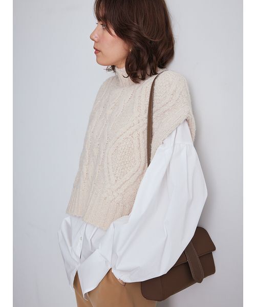 セットアイテム】ケーブルベストシャツレイヤードSET（シャツ/ブラウス