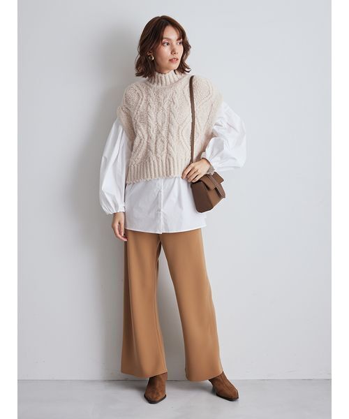 セットアイテム】ケーブルベストシャツレイヤードSET（シャツ/ブラウス