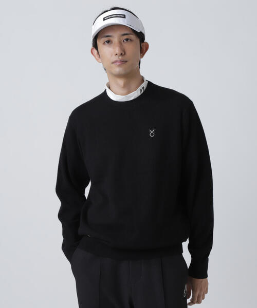 MASTER BUNNY EDITION(マスターバニーエディション)の「【MASTER BUNNY EDITION】【上田桃子プロコラボカラーあり】カシミヤクルーネックニットプルオーバー(ニット/セーター・メンズ・ホワイト・MEDIUM)」の2枚目の写真