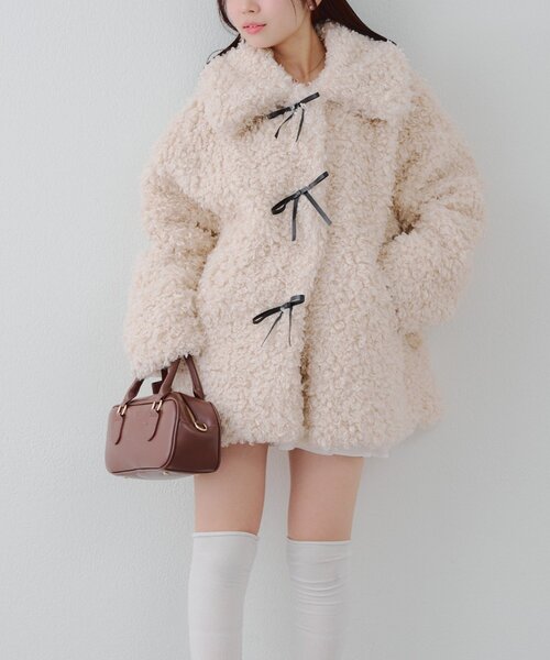 ❣️韓国人気❣️ Swimcity ナディア フード ジャケット アウター セール】【今すぐお届け可能！】ウェストマークミドルフェイクダウン