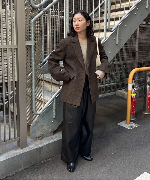 feepur（フェピュール）の「【ハンドウォッシャブル】ヘムスリットリブニット（ニット/セーター・レディース・ブラウン/グレー/アイボリー/ブラック・MEDIUM）」の18枚目の写真