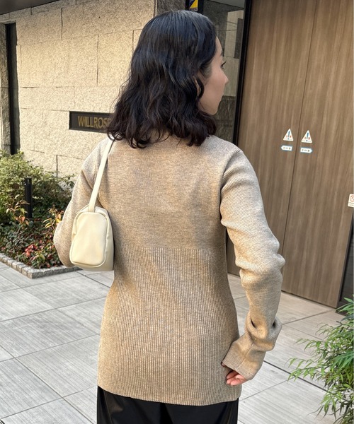 feepur（フェピュール）の「【ハンドウォッシャブル】ヘムスリットリブニット（ニット/セーター・レディース・ブラウン/グレー/アイボリー/ブラック・MEDIUM）」の16枚目の写真