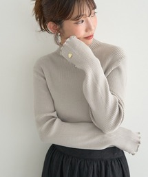 earth music&ecology | ハートプレートリブニットプルオーバー(ニット/セーター)