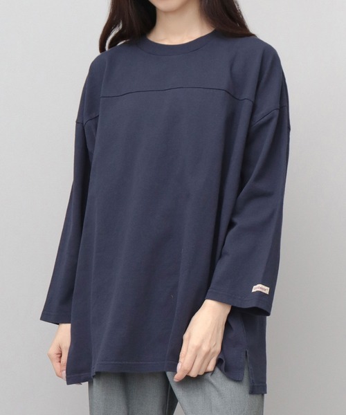 7.6オンス USAコットン 切替 七分袖 フットボール Tシャツ ビッグ
