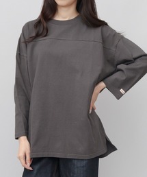 7.6オンス USAコットン 切替 七分袖 フットボール Tシャツ ビッグシルエット