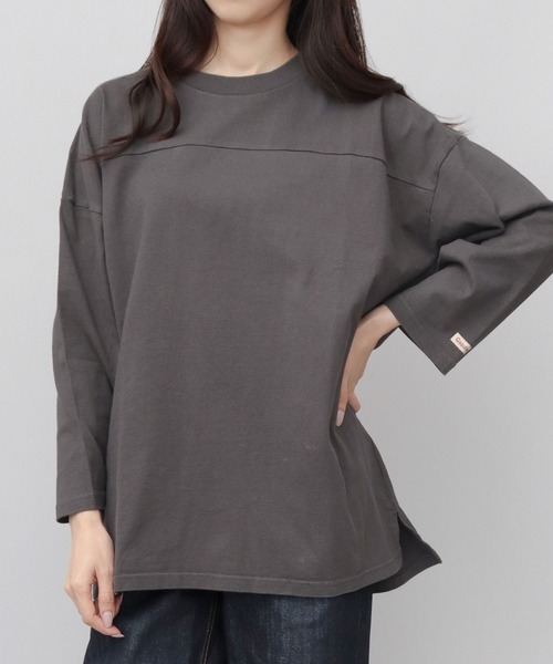 Goodwear(グッドウェア)の「7.6オンス USAコットン 切替 七分袖 フットボール Tシャツ ビッグシルエット(Tシャツ/カットソー・メンズ・ホワイト/スミクロ/ネイビー/ブラック/ブルー・M/L/XL)」の3枚目の写真