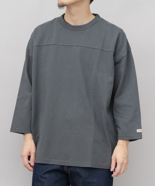 Goodwear(グッドウェア)の「7.6オンス USAコットン 切替 七分袖 フットボール Tシャツ ビッグシルエット(Tシャツ/カットソー・メンズ・ホワイト/スミクロ/ネイビー/ブラック/ブルー・M/L/XL)」の5枚目の写真