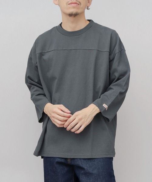 Goodwear(グッドウェア)の「7.6オンス USAコットン 切替 七分袖 フットボール Tシャツ ビッグシルエット(Tシャツ/カットソー・メンズ・ホワイト/スミクロ/ネイビー/ブラック/ブルー・M/L/XL)」の19枚目の写真