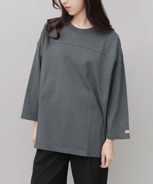 Goodwear(グッドウェア)の「7.6オンス USAコットン 切替 七分袖 フットボール Tシャツ ビッグシルエット(Tシャツ/カットソー・メンズ・ホワイト/スミクロ/ネイビー/ブラック/ブルー・M/L/XL)」の20枚目の写真