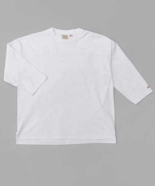 Goodwear(グッドウェア)の「7.6オンス USAコットン 切替 七分袖 フットボール Tシャツ ビッグシルエット(Tシャツ/カットソー・メンズ・ホワイト/スミクロ/ネイビー/ブラック/ブルー・M/L/XL)」の6枚目の写真