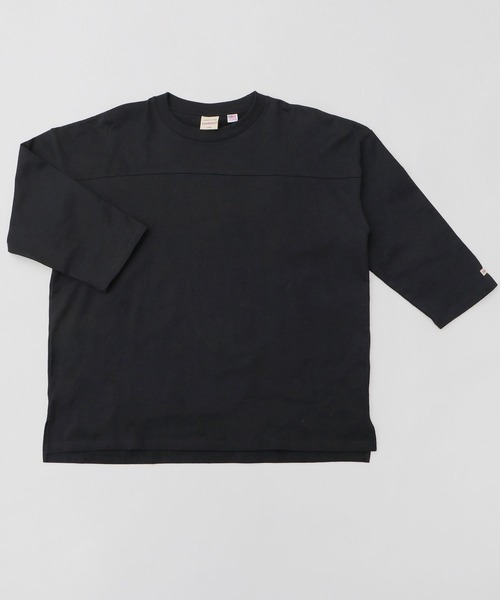 Goodwear(グッドウェア)の「7.6オンス USAコットン 切替 七分袖 フットボール Tシャツ ビッグシルエット(Tシャツ/カットソー・メンズ・ホワイト/スミクロ/ネイビー/ブラック/ブルー・M/L/XL)」の7枚目の写真
