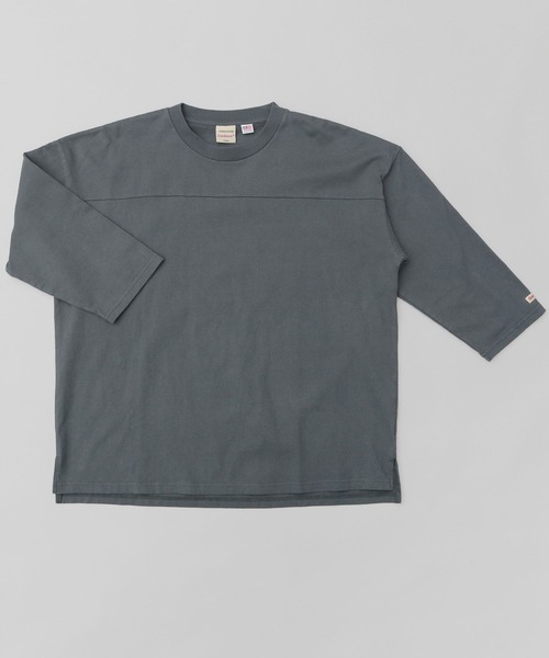 Goodwear(グッドウェア)の「7.6オンス USAコットン 切替 七分袖 フットボール Tシャツ ビッグシルエット(Tシャツ/カットソー・メンズ・ホワイト/スミクロ/ネイビー/ブラック/ブルー・M/L/XL)」の10枚目の写真