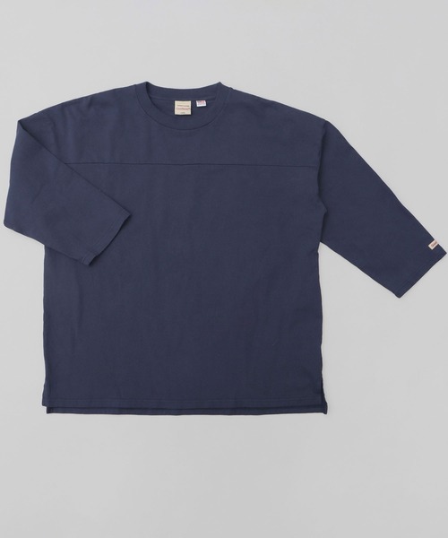 Goodwear(グッドウェア)の「7.6オンス USAコットン 切替 七分袖 フットボール Tシャツ ビッグシルエット(Tシャツ/カットソー・メンズ・ホワイト/スミクロ/ネイビー/ブラック/ブルー・M/L/XL)」の9枚目の写真