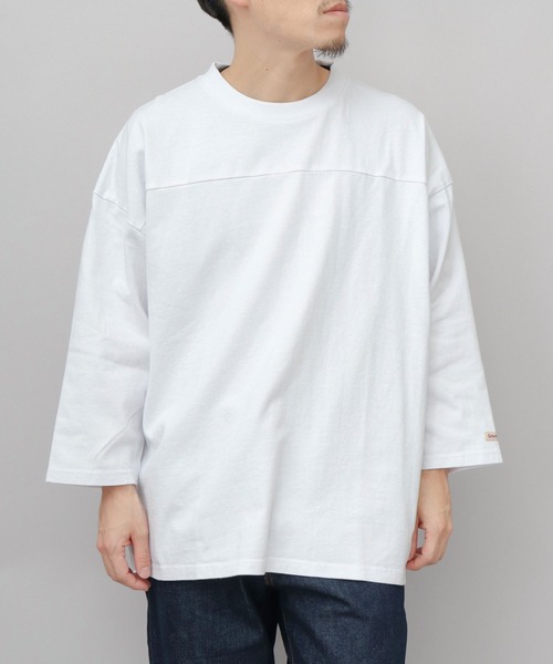 Goodwear(グッドウェア)の「7.6オンス USAコットン 切替 七分袖 フットボール Tシャツ ビッグシルエット(Tシャツ/カットソー・メンズ・ホワイト/スミクロ/ネイビー/ブラック/ブルー・M/L/XL)」の22枚目の写真