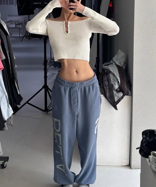 PARTIMENTO WOMEN（パルティメントウィメン）の「ベルラ76プリンテッドスウェットパンツ_ダスティブルー（スウェットパンツ・レディース・その他・SMALL）」の11枚目の写真