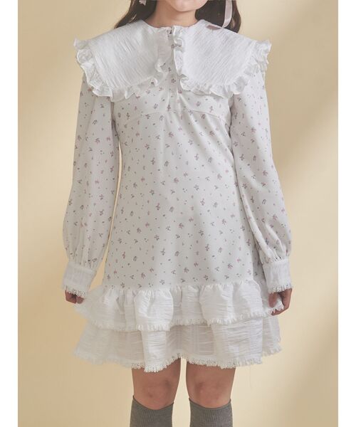 merry jenny（メリージェニー）の「ポロミニワンピース（ワンピース・レディース・ブルー/グレー/ピンク・FREE）」の3枚目の写真