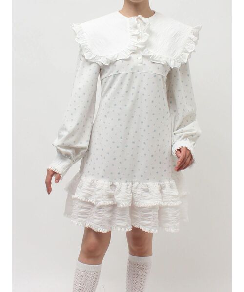 merry jenny（メリージェニー）の「ポロミニワンピース（ワンピース・レディース・ブルー/グレー/ピンク・FREE）」の4枚目の写真