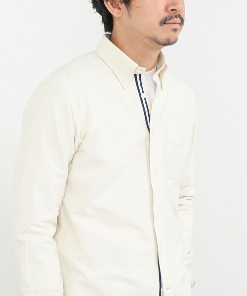 NOLLEY’S（ノーリーズ）の「起毛ジャージ テープBD 25AW（シャツ/ブラウス・メンズ・キナリ/ネイビー/ライトグレー・S/M/L/XL）」の21枚目の写真