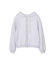 001 Brushed Emboss Hoodie Zip-up (melange grey)
