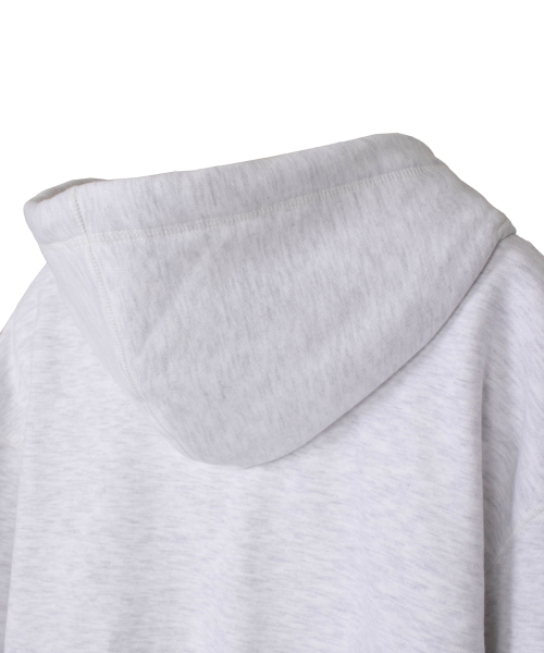 FOGDAWN（フォグダウン）の「001 Brushed Emboss Hoodie Zip-up (melange grey)（パーカー・レディース・ライトグレー・FREE）」の4枚目の写真