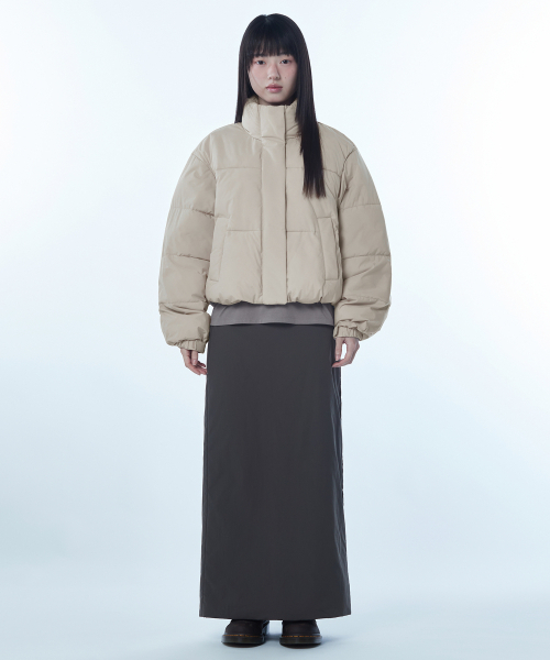 ウィメンズデイリープファーショートパディングジャケット[ライト