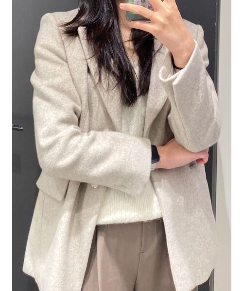 MUSINSA STANDARD WOMAN（ムシンサスタンダードウーマン）の「ウィメンズ ハイウエスト ワイド ヒドゥンバンディング スラックス [ダスティベージュ]（スラックス・レディース・その他・30/31/24/25/26/27/28/29）」の9枚目の写真