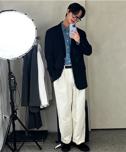 MUSINSA STANDARD（ムシンサスタンダード）の「リラックスデニムシャツ [ライトインディゴ]（シャツ/ブラウス・メンズ・その他・SMALL/MEDIUM/LARGE/X-LARGE/XX-LARGE）」の8枚目の写真