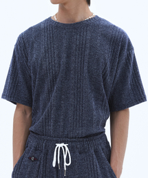 TRIP LE SENS（トリップ ル センス）の「Brushed Stripe Knit T-shirt_Vintage Blue（Tシャツ/カットソー）」