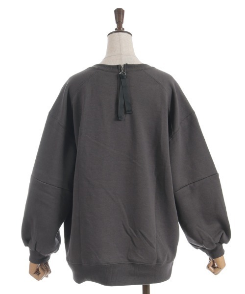 axes femme(アクシーズファム)の「ジップ裏起毛ロゴトレーナー(Tシャツ/カットソー・レディース・チャコール/ダークブラウン/ミント/キナリ・FREE)」の16枚目の写真