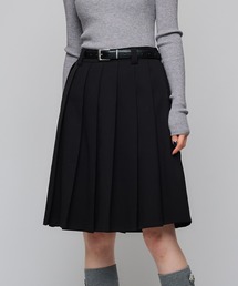 Narcissus | プリーツミディスカート/ミディアム丈/オフィスカジュアル/ベルト付き(スカート)