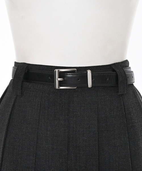 Narcissus(ナルシス)の「プリーツミディスカート/ミディアム丈/オフィスカジュアル/ベルト付き(スカート・レディース・グレー/ブラック・FREE)」の15枚目の写真