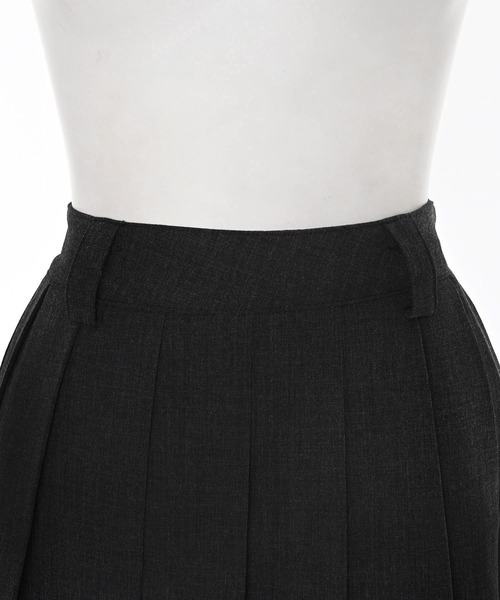 Narcissus(ナルシス)の「プリーツミディスカート/ミディアム丈/オフィスカジュアル/ベルト付き(スカート・レディース・グレー/ブラック・FREE)」の16枚目の写真