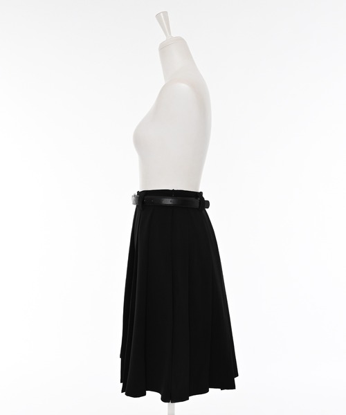 Narcissus(ナルシス)の「プリーツミディスカート/ミディアム丈/オフィスカジュアル/ベルト付き(スカート・レディース・グレー/ブラック・FREE)」の20枚目の写真