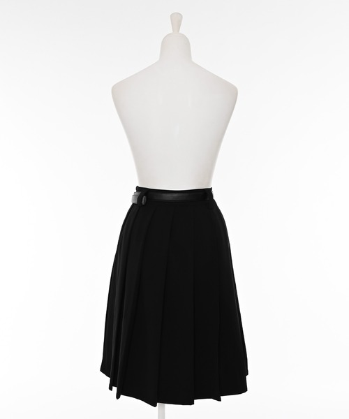 Narcissus(ナルシス)の「プリーツミディスカート/ミディアム丈/オフィスカジュアル/ベルト付き(スカート・レディース・グレー/ブラック・FREE)」の21枚目の写真